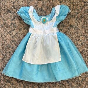 Disney Alice in Wonderland Blue and White Costume Dress size 5/6